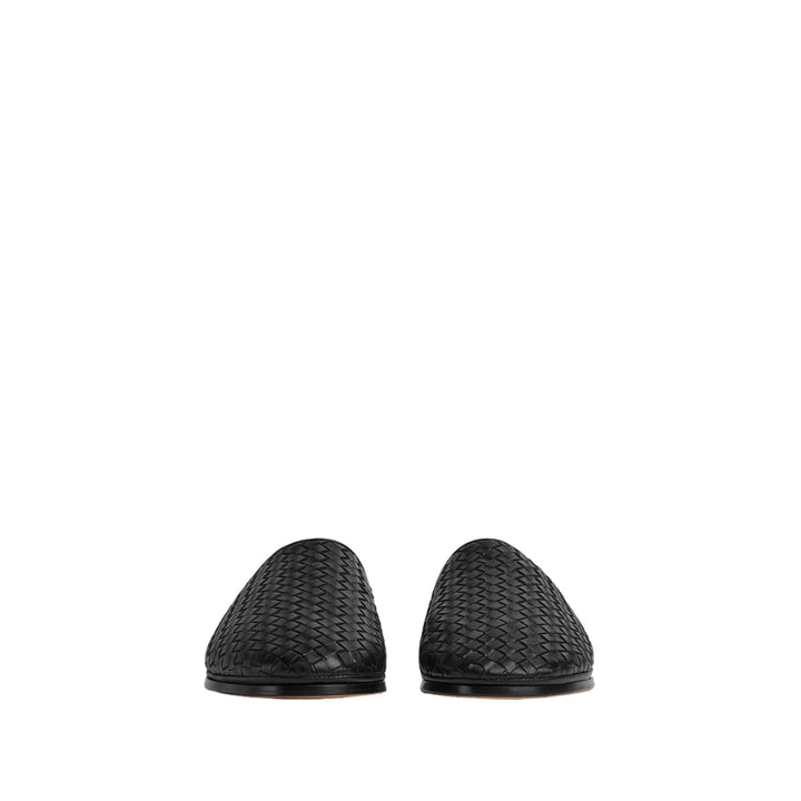 Bottega Veneta Leather Intrecciato Woven Mules