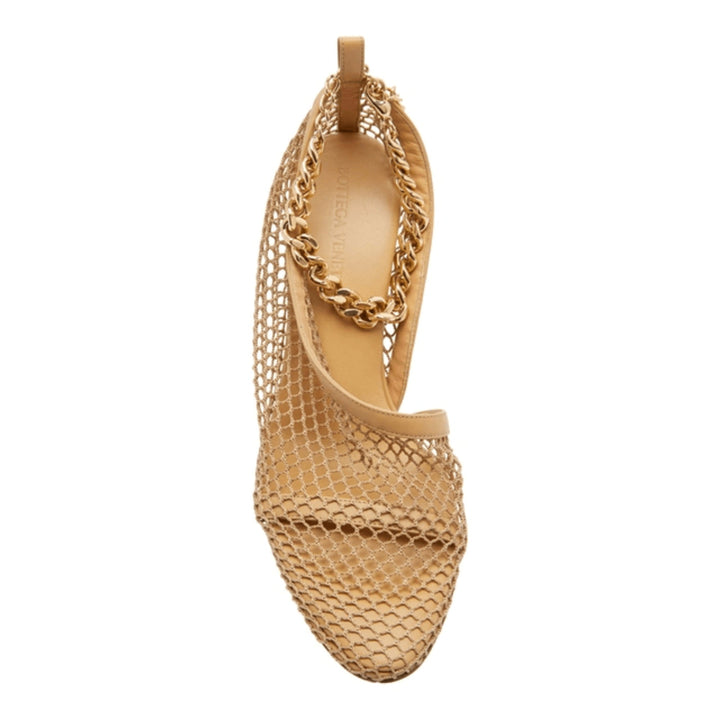 Bottega Veneta Chain-Trimmed Mesh Sandals