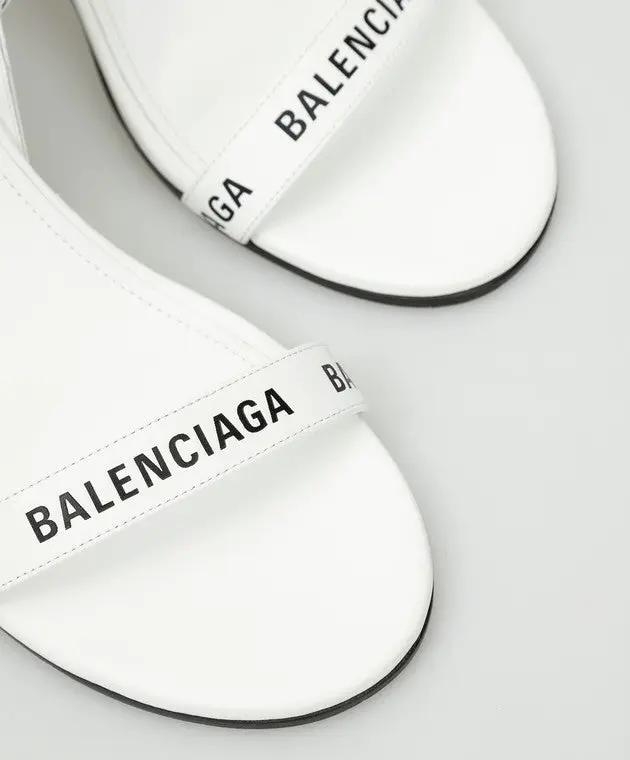 Balenciaga Logo-Strap Block-Heel Sandals
