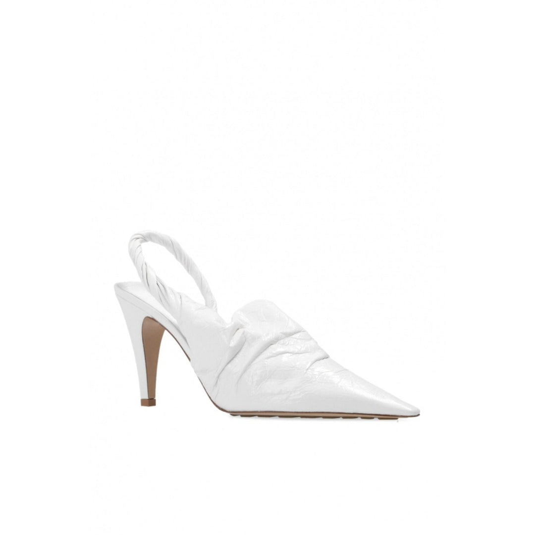 Bottega Veneta Pointed Toe Mules in White