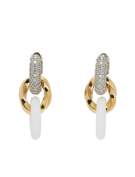 Bottega Veneta Silver And Gold-tone, Enamel And Crystal