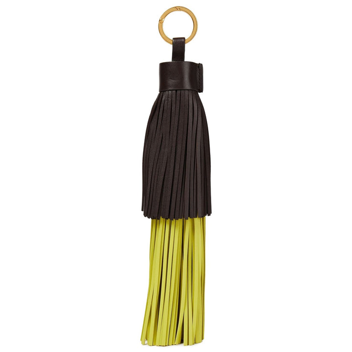Bottega Veneta Tesla Two Tone Leather Keychain
