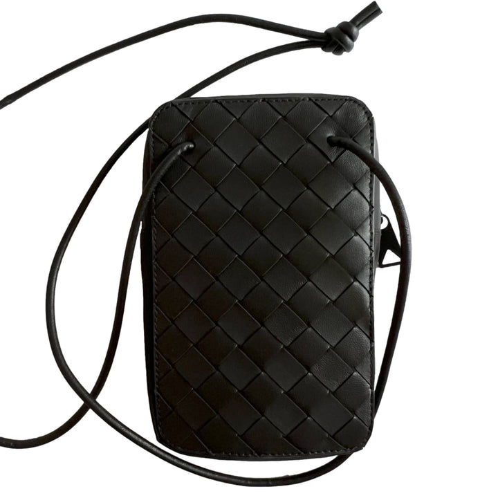 Bottega Veneta Intrecciato Black Shoulder Bag