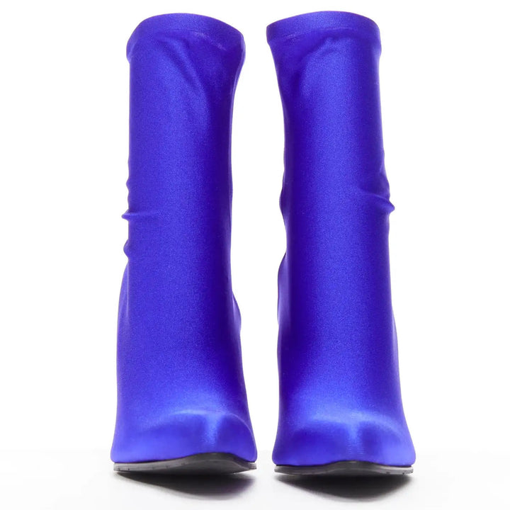 Balenciaga Denma Shiny Sock Booties 'Royal Blue'