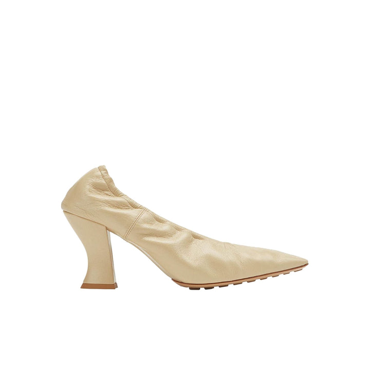 Bottega Veneta Crushed Leather Pumps Beige