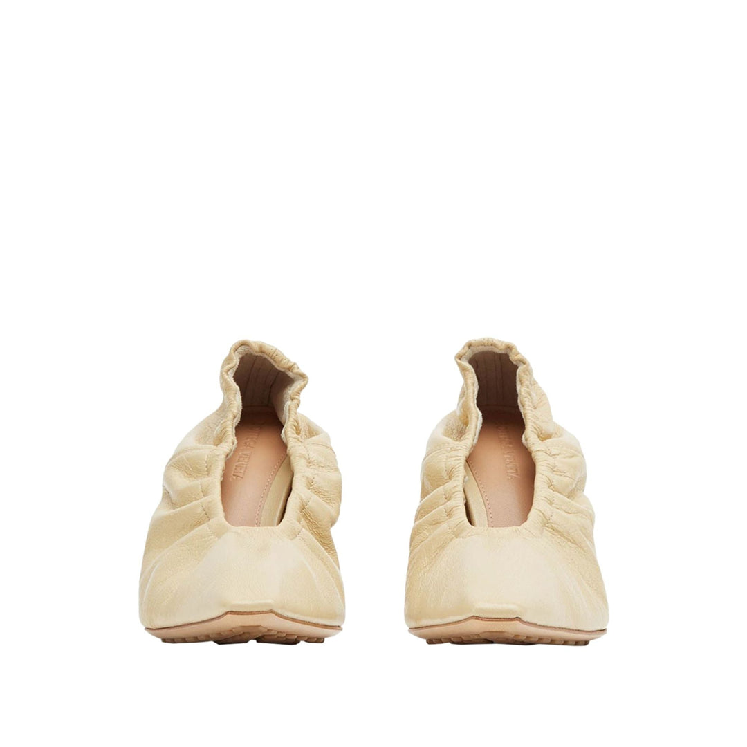 Bottega Veneta Crushed Leather Pumps Beige