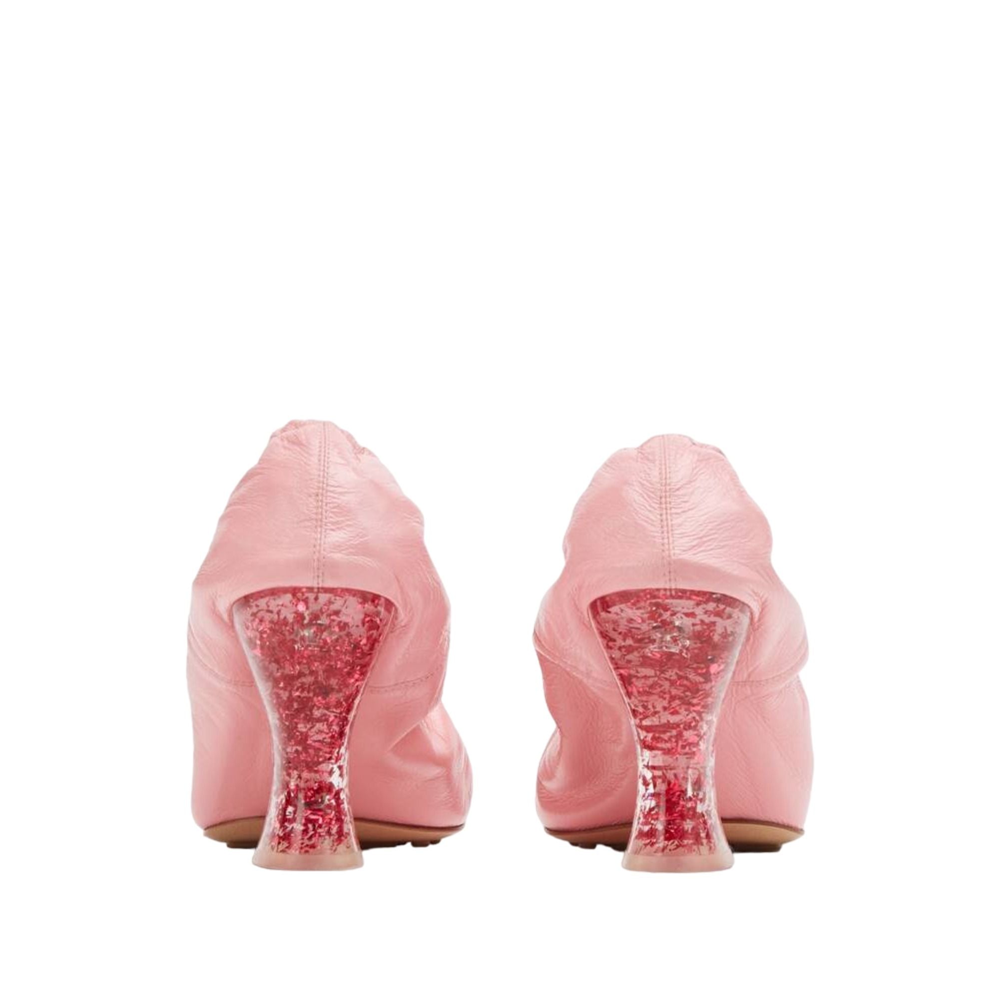 Bottega Veneta Glitter Heel Almond Pumps | Designer Fashion outlet