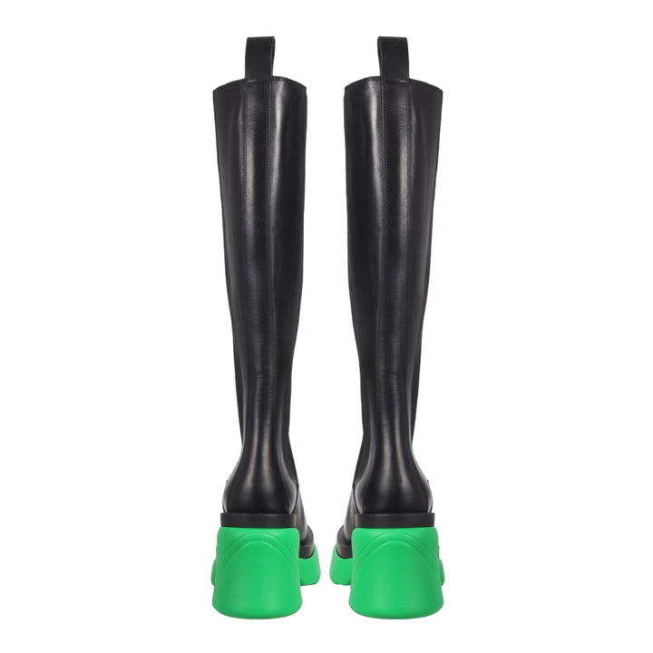 Bottega Veneta The Flash High Chelsea Boots Black/Green