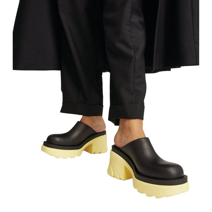 Bottega Veneta Flash Mules Black/Yellow