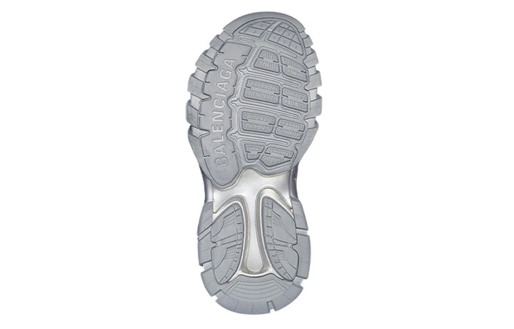 Balenciaga Faux Fur Rubber Mesh Track Sandal ' Metallic Grey'