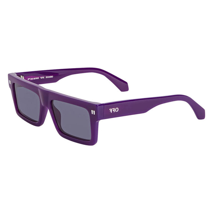 Off-White Sunglasses Square Full Rim, Purple Frame and Dark Grey Lens OERI13ZCHANDLER3707