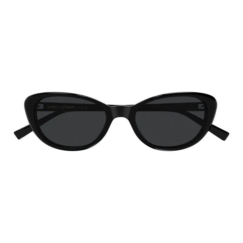 Saint Laurent Sample Sale | Saint Laurent Sunglasses Cat Eye Full Rim, Shiny Black Frame And Grey Lens Sl822001 - Sunglasses | Designer outlet