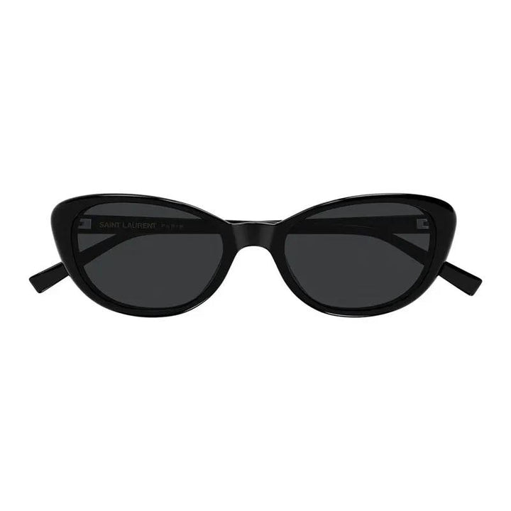 Saint Laurent Sunglasses Cat Eye Full Rim, Shiny Black Frame And Grey Lens