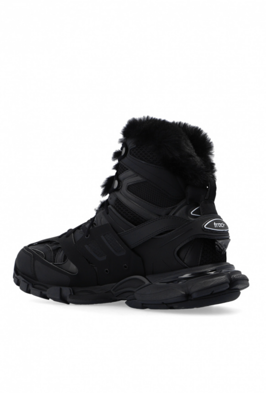 Balenciaga Track Hike Faux Fur-Lined Sneakers 'Black'