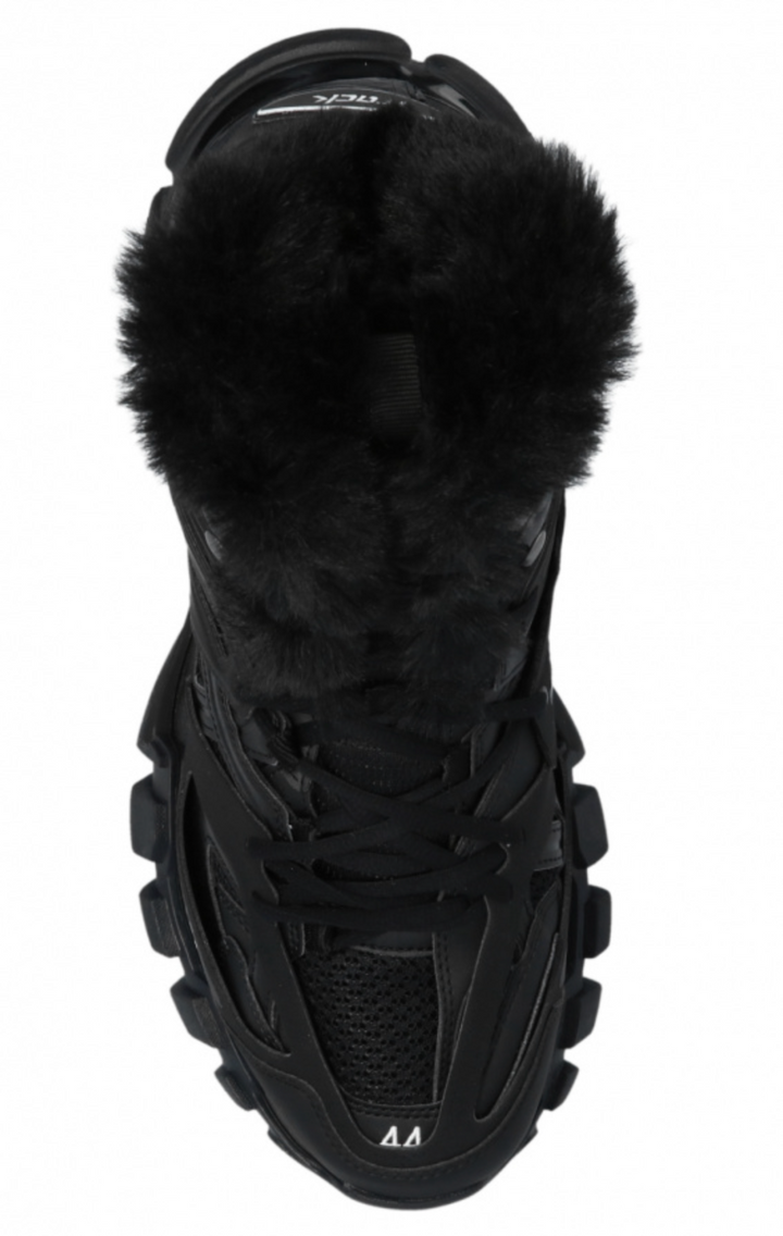 Balenciaga Track Hike Faux Fur-Lined Sneakers 'Black'