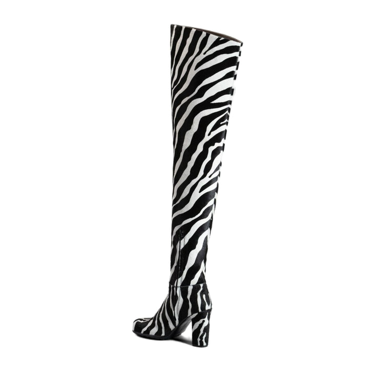 Bottega Veneta Storm High Boots in White/Black