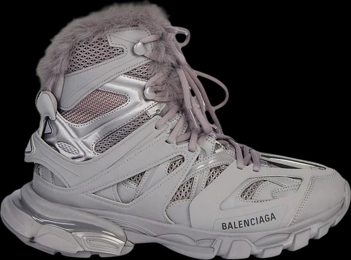 Balenciaga Track Hike Faux Fur-Lined Sneakers 'Grey'