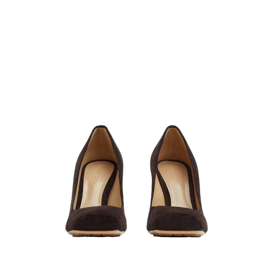 Bottega Veneta Sample Sale Bottega Veneta Suede Tower Pumps in Brown - Apparel & Accessories > Shoes > Heels Shoes | Designer outlet