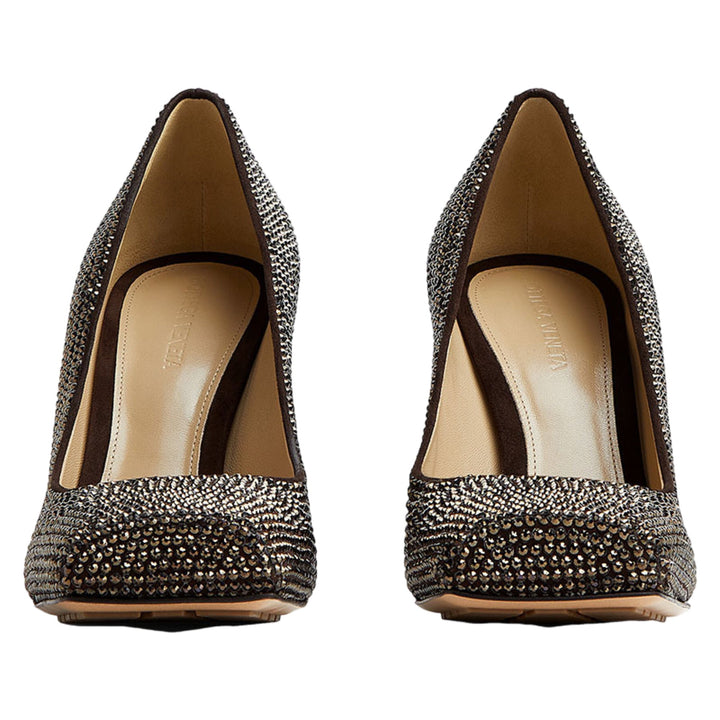 Bottega Veneta Crystal Embellished Tower Pumps