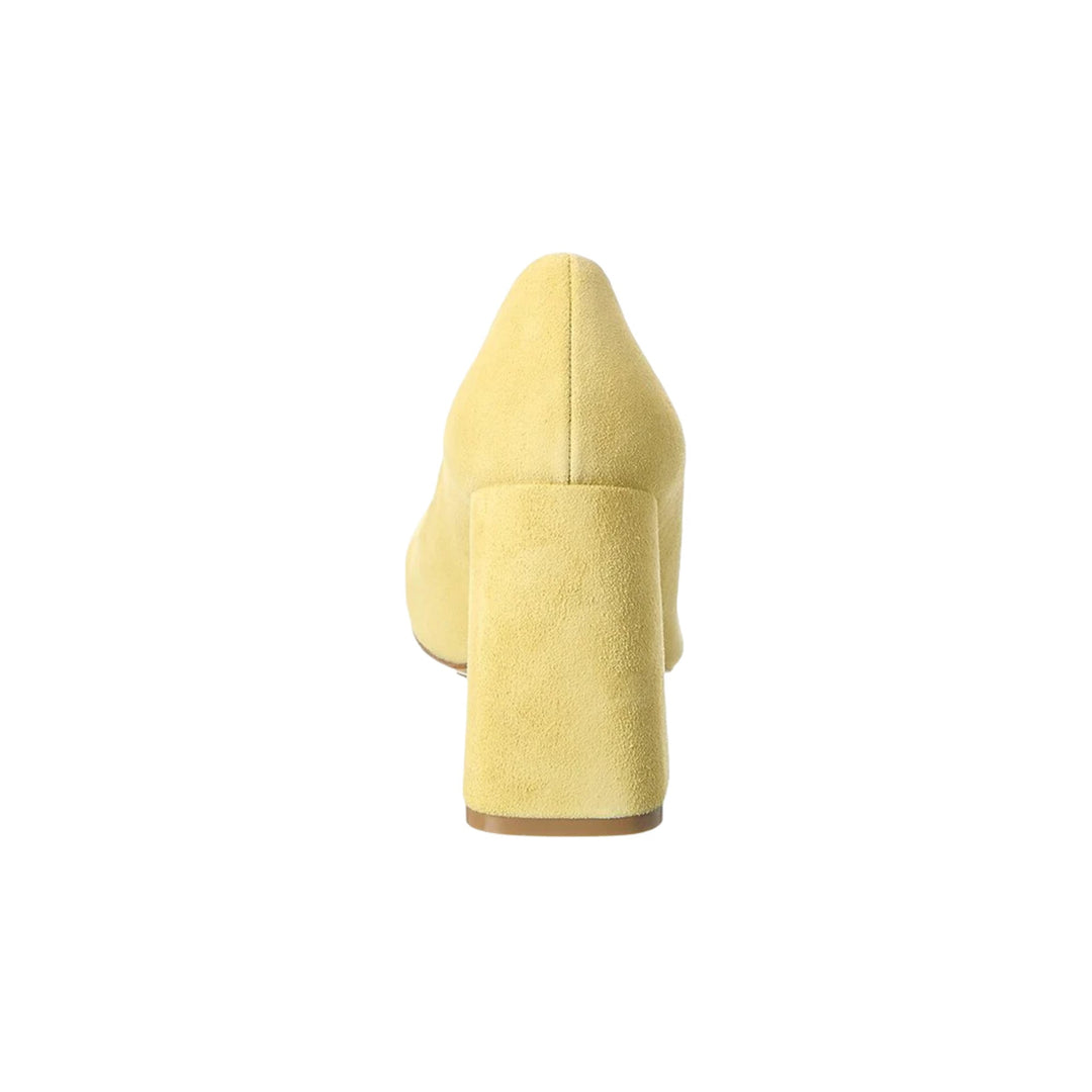 Bottega Veneta Suede Tower Pumps in Yellow