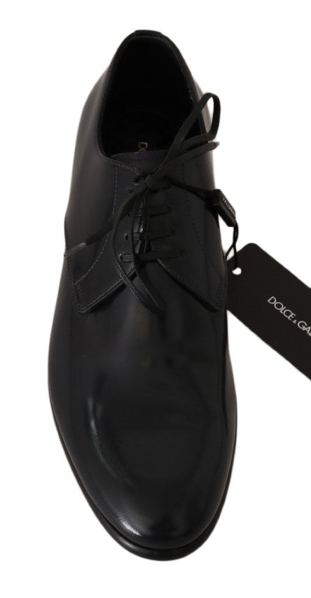 Dolce &amp; Gabbana Sample Sale Dolce &amp; Gabbana Blue Leather Polished Dress Derby Shoes - | Designer outlet