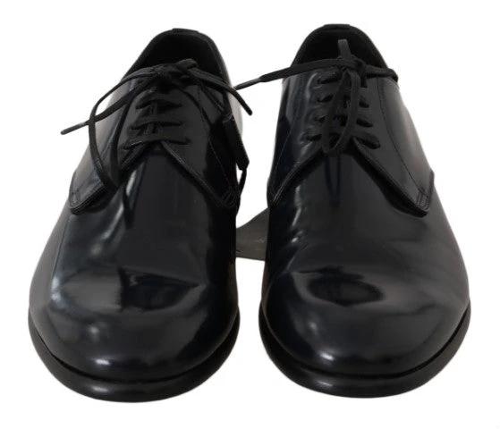 Dolce &amp; Gabbana Sample Sale Dolce &amp; Gabbana Blue Leather Polished Dress Derby Shoes - | Designer outlet