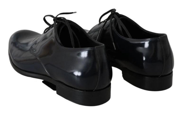 Dolce &amp; Gabbana Sample Sale Dolce &amp; Gabbana Blue Leather Polished Dress Derby Shoes - | Designer outlet