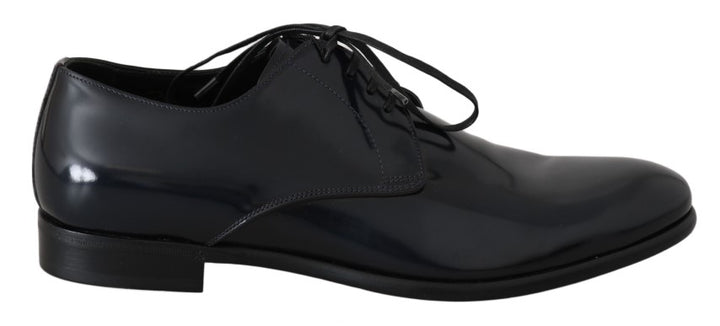 Dolce &amp; Gabbana Sample Sale Dolce &amp; Gabbana Blue Leather Polished Dress Derby Shoes - | Designer outlet