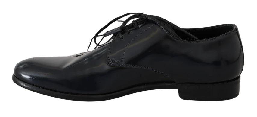 Dolce &amp; Gabbana Sample Sale Dolce &amp; Gabbana Blue Leather Polished Dress Derby Shoes - | Designer outlet