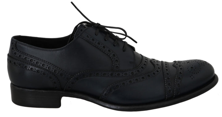 Dolce &amp; Gabbana Sample Sale Dolce &amp; Gabbana Dark Blue Leather Wingtip Oxford Dress Shoes - | Designer outlet