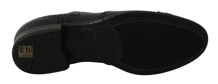 Dolce &amp; Gabbana Sample Sale Dolce &amp; Gabbana Dark Blue Leather Wingtip Oxford Dress Shoes - | Designer outlet