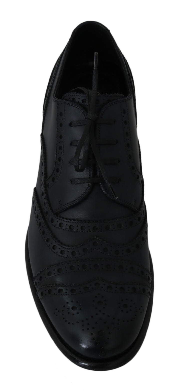 Dolce &amp; Gabbana Sample Sale Dolce &amp; Gabbana Dark Blue Leather Wingtip Oxford Dress Shoes - | Designer outlet