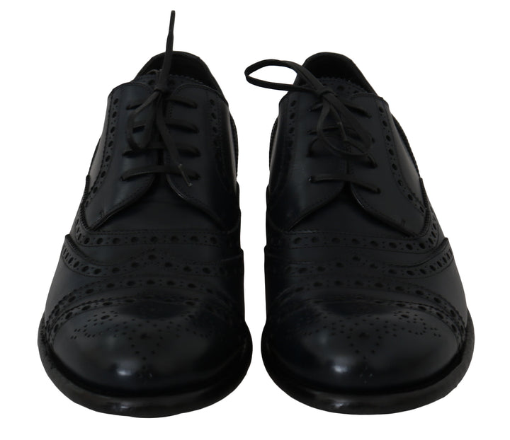 Dolce &amp; Gabbana Sample Sale Dolce &amp; Gabbana Dark Blue Leather Wingtip Oxford Dress Shoes - | Designer outlet