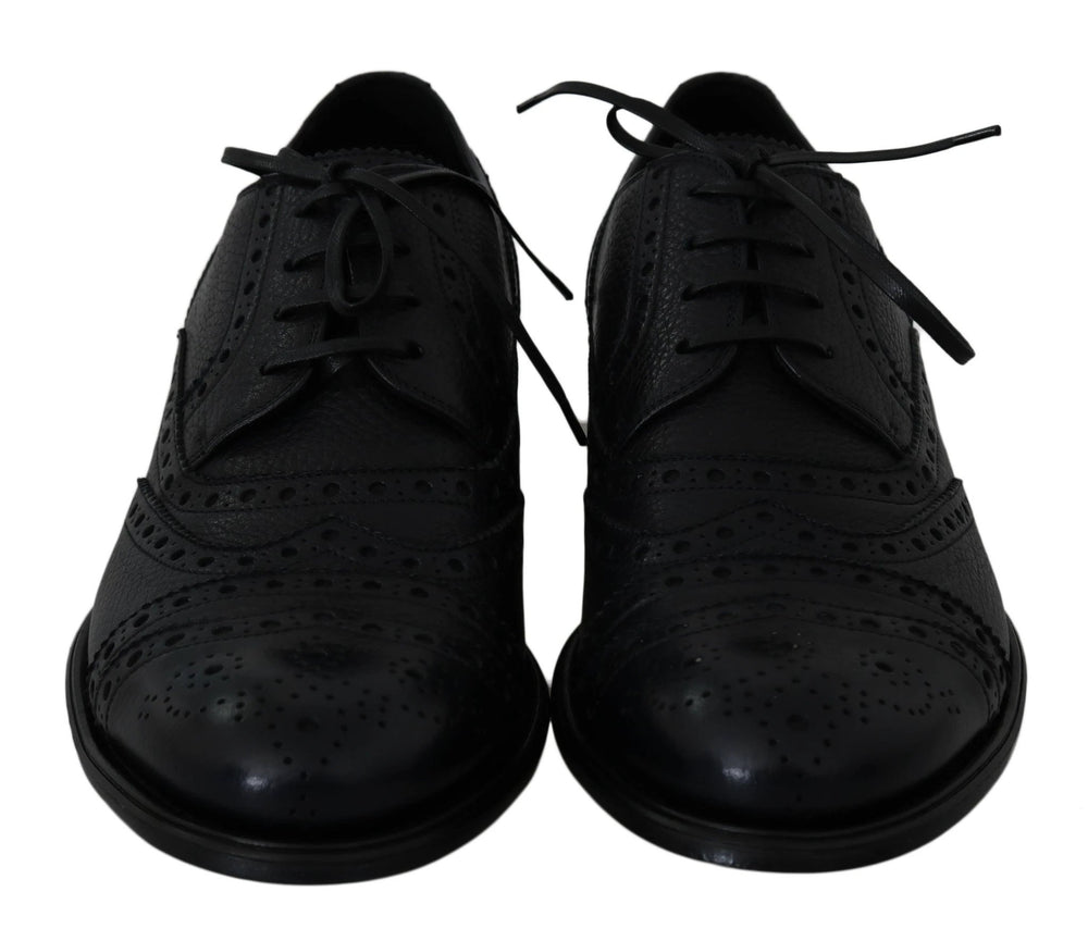 Dolce & Gabbana Sample Sale Dolce & Gabbana Blue Leather Wingtip Oxford Dress Shoes - | Designer outlet