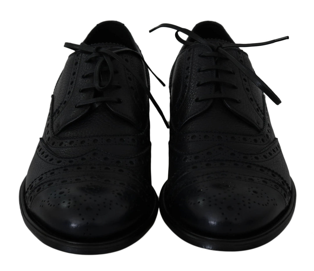 Dolce &amp; Gabbana Sample Sale Dolce &amp; Gabbana Blue Leather Wingtip Oxford Dress Shoes - | Designer outlet