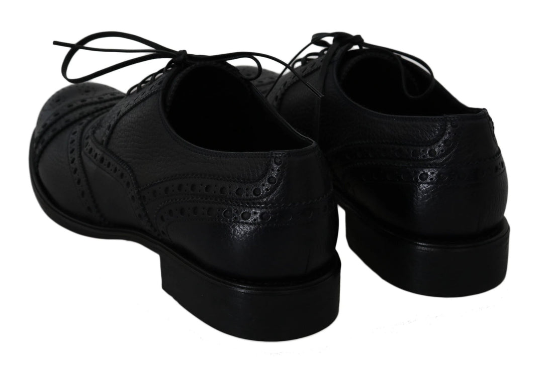 Dolce &amp; Gabbana Sample Sale Dolce &amp; Gabbana Blue Leather Wingtip Oxford Dress Shoes - | Designer outlet
