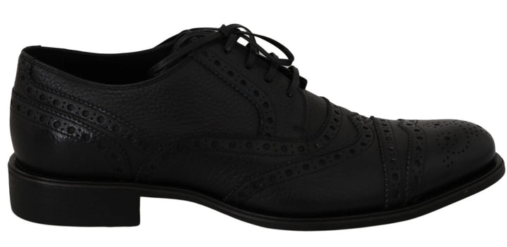 Dolce &amp; Gabbana Sample Sale Dolce &amp; Gabbana Blue Leather Wingtip Oxford Dress Shoes - | Designer outlet