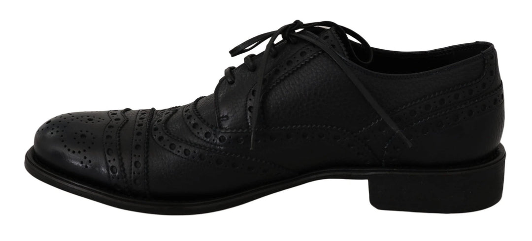Dolce &amp; Gabbana Sample Sale Dolce &amp; Gabbana Blue Leather Wingtip Oxford Dress Shoes - | Designer outlet