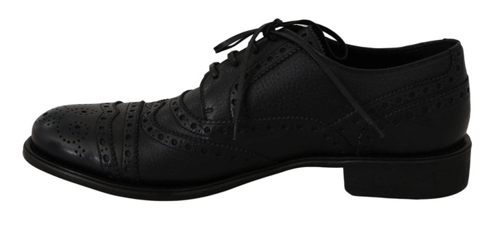 Dolce &amp; Gabbana Sample Sale Dolce &amp; Gabbana Blue Leather Wingtip Oxford Dress Shoes - | Designer outlet