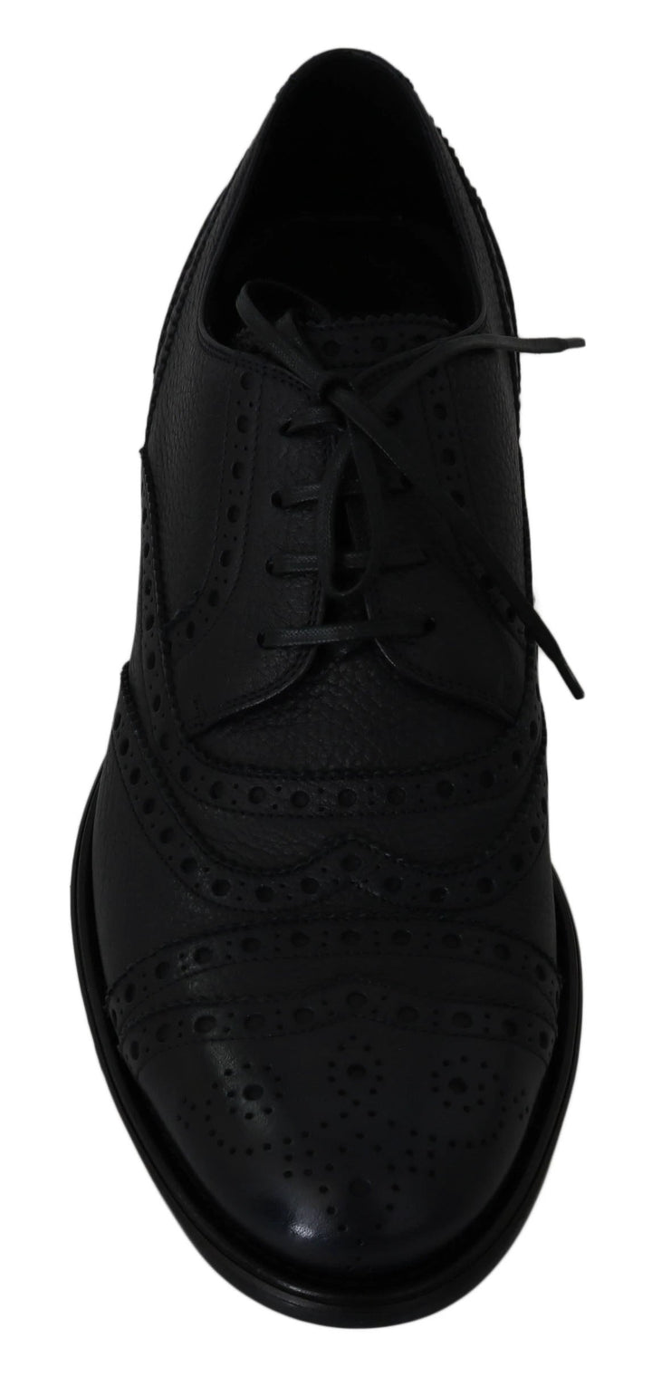 Dolce &amp; Gabbana Sample Sale Dolce &amp; Gabbana Blue Leather Wingtip Oxford Dress Shoes - | Designer outlet