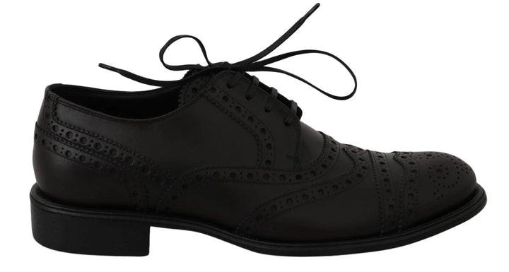 Dolce &amp; Gabbana Black Leather Wingtip Oxford Dress Shoes by Dolce &amp; Gabbana outlet now on sale