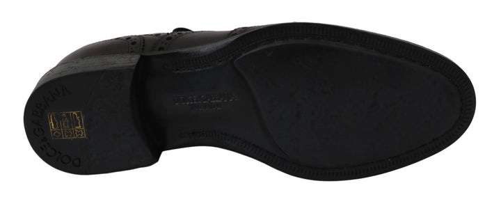 Dolce &amp; Gabbana Black Leather Wingtip Oxford Dress Shoes by Dolce &amp; Gabbana outlet now on sale