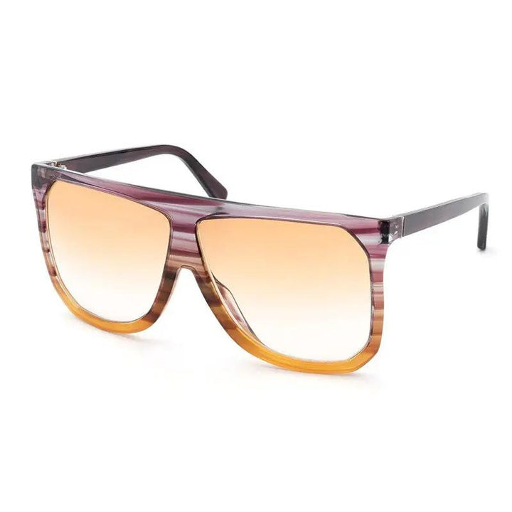 Loewe Square Full Rim, with a Purple to Orange Gradient frame and Light Brown Gradient lens.