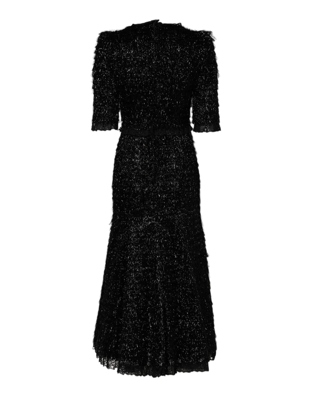 Dolce &amp; Gabbana Sample Sale Dolce &amp; Gabbana Metallic Black Polyester A-line Midi Dress - | Designer outlet