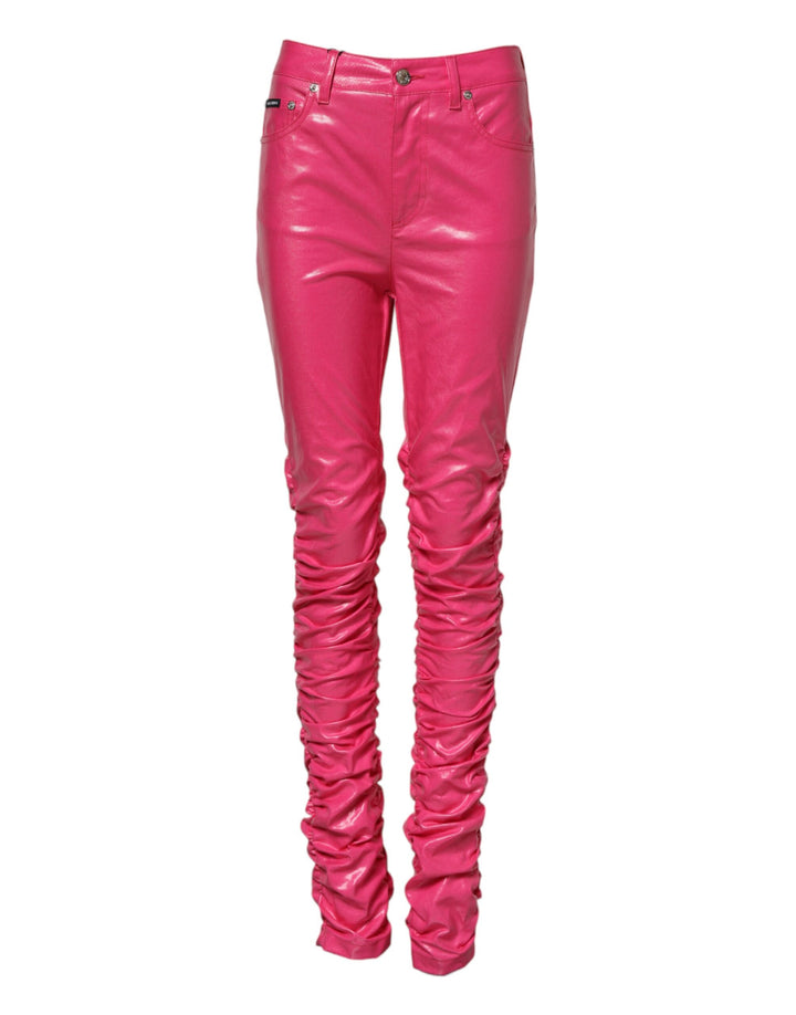 Dolce &amp; Gabbana Sample Sale Dolce &amp; Gabbana Pink Cotton High Waisted Skinny Denim Jeans - | Designer outlet