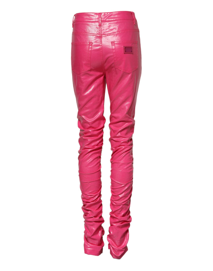 Dolce &amp; Gabbana Sample Sale Dolce &amp; Gabbana Pink Cotton High Waisted Skinny Denim Jeans - | Designer outlet