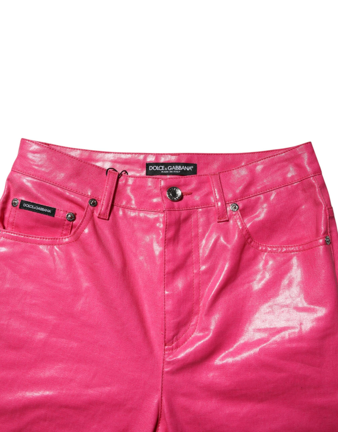 Dolce &amp; Gabbana Sample Sale Dolce &amp; Gabbana Pink Cotton High Waisted Skinny Denim Jeans - | Designer outlet