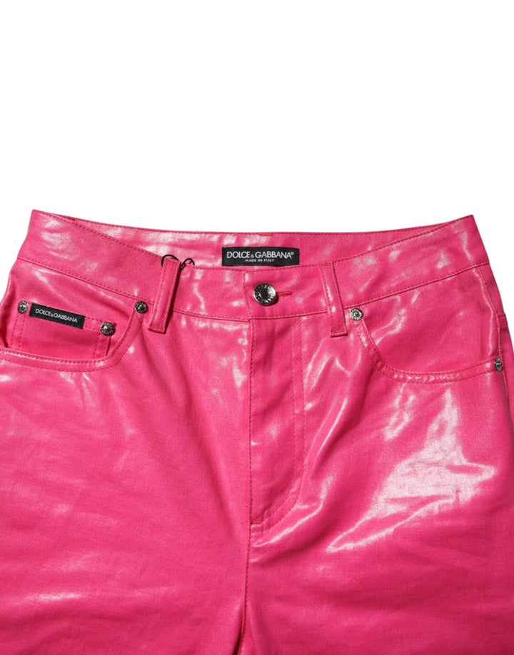 Dolce &amp; Gabbana Sample Sale Dolce &amp; Gabbana Pink Cotton High Waisted Skinny Denim Jeans - | Designer outlet