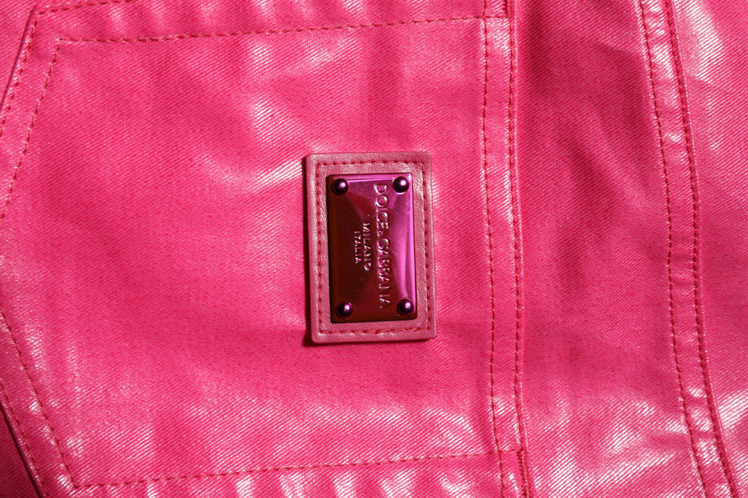 Dolce &amp; Gabbana Sample Sale Dolce &amp; Gabbana Pink Cotton High Waisted Skinny Denim Jeans - | Designer outlet