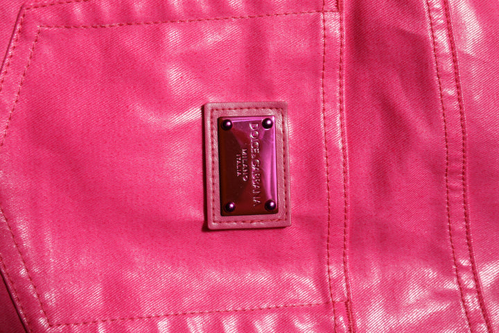 Dolce &amp; Gabbana Sample Sale Dolce &amp; Gabbana Pink Cotton High Waisted Skinny Denim Jeans - | Designer outlet
